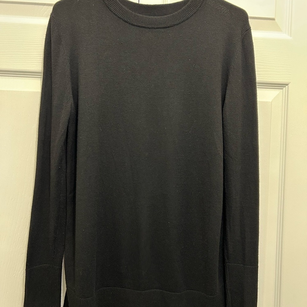 Lululemon black athletica sweater with satin back panel size (small) Women.